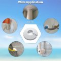Bettomshin 6pcs 16mm 0 63 Dia Flange Water Pipe Cover Decoration Easy Installation Plastic Radiator Escutcheon Drain Line