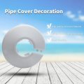 Bettomshin 6pcs 16mm 0 63 Dia Flange Water Pipe Cover Decoration Easy Installation Plastic Radiator Escutcheon Drain Line