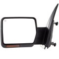 Towing Mirror For 2007 2014 F 150 Series Truck Pickup Driver Side Left Lh Power Adjusted Heated With Turn Signal Light Black 