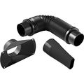 Flexform Hose Kit 4 In Diameter Expandable Dust Collection With Nozzle And Bell Fitting Black Polypropylene Plastic