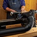 Flexform Hose Kit 4 In Diameter Expandable Dust Collection With Nozzle And Bell Fitting Black Polypropylene Plastic