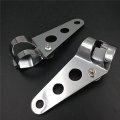 Side Mounting Headlight Brackets For Motorcycles With 34mm To 46mmk Tubes Chromed Steel Fork Clamp For Road Star Royal V Virago 