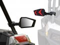 Superatv Seeker Utv Side View Mirrors For Artic Cat Textron See Fitment 1 Pair 6 5 X 4 Convex Mirror Fits 75a Cages Include 