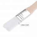 Uxcell 5 Paint Brush 0 47 Width Soft Nylon Bristle With Wood Handle For Wall Cabinets Fences White 3pcs