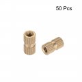 Uxcell Knurled Insert Nuts M3 X 10mm L 5mm Od Female Thread Brass Embedment Assortment Kit 50 Pcs