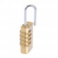 Uxcell 4 Digit Combination Padlock Brass Lock 3mm Shackle Dia 21mm Body Width Weatherproof Fence Gate Gymer Lock For Travel