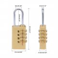 Uxcell 4 Digit Combination Padlock Brass Lock 3mm Shackle Dia 21mm Body Width Weatherproof Fence Gate Gymer Lock For Travel