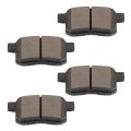 Rear D1451 Semi-metal 4pcs W Hardware Disc Brake Pad Set 