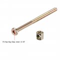 Uxcell M6 X 110mm Furniture Bolts Nut Set Hex Socket Screw With Barrel Nuts Phillips-slotted Half Thread Zinc Plated 20 Sets