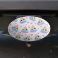 Cute Rainbow Poop Pattern Oval Tow Trailer Hitch Cover Plug Insert
