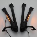 Httmt- Led Turn Signal Light Black Rear Passenger Footrest Bracket Compatible With 06-07 Suzuki Gsxr 600 750 P N Mt390-013a-bk