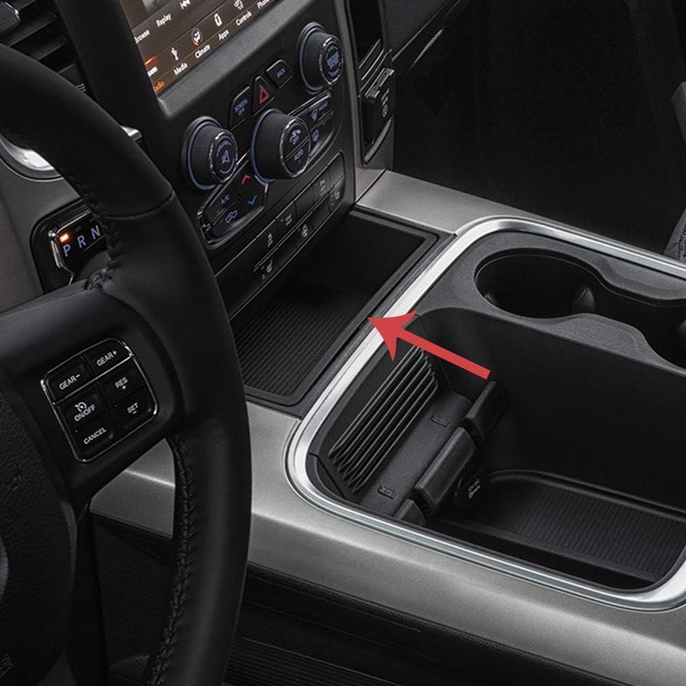 Full Length Front Center Console Mat For Dodge Ram 1500 2015 2016 2017 2018 2019 And 2500 Black 5vc95dx9ab 5vc95dx9aa