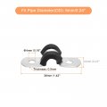 Uxcell 16pcs 6mm 1 4 Cable Clamp Rubber Pipe Strap Cushioned 304 Stainless Steel Hose U Shape Metal Tube Holder For Wire
