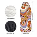 Uniceu Abstract Hippie Daisy Flower 2pcs Car Seat Covers Fronts Only 70s 80s Groovy Floral Swirl Wavy Pattern Auto High Back