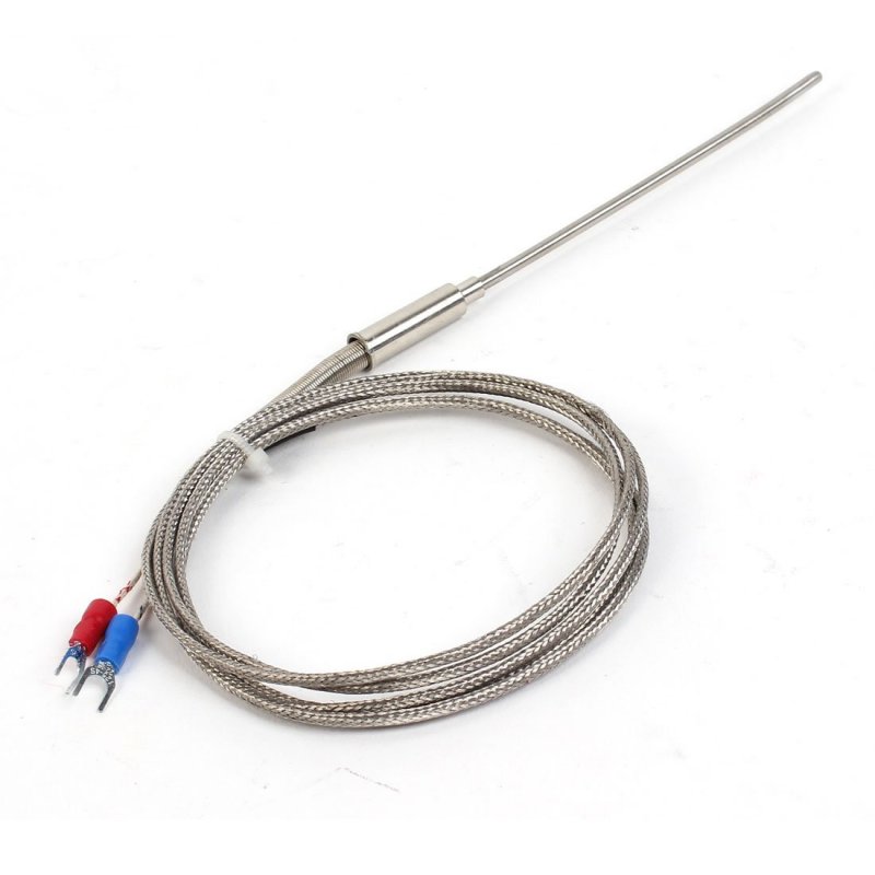 K Type Thermocouple Probe Sensor 0 To 1100 Degrees Celsius 3mm Diameter 100mm Length And 1 5m Total Metal Shield