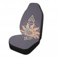 Alchemy Symbols Planet Icon Magic Astrology Mystery Occultism 1 Pc Car Front Seat Covers Non-slip Vehicle Premium Fabric