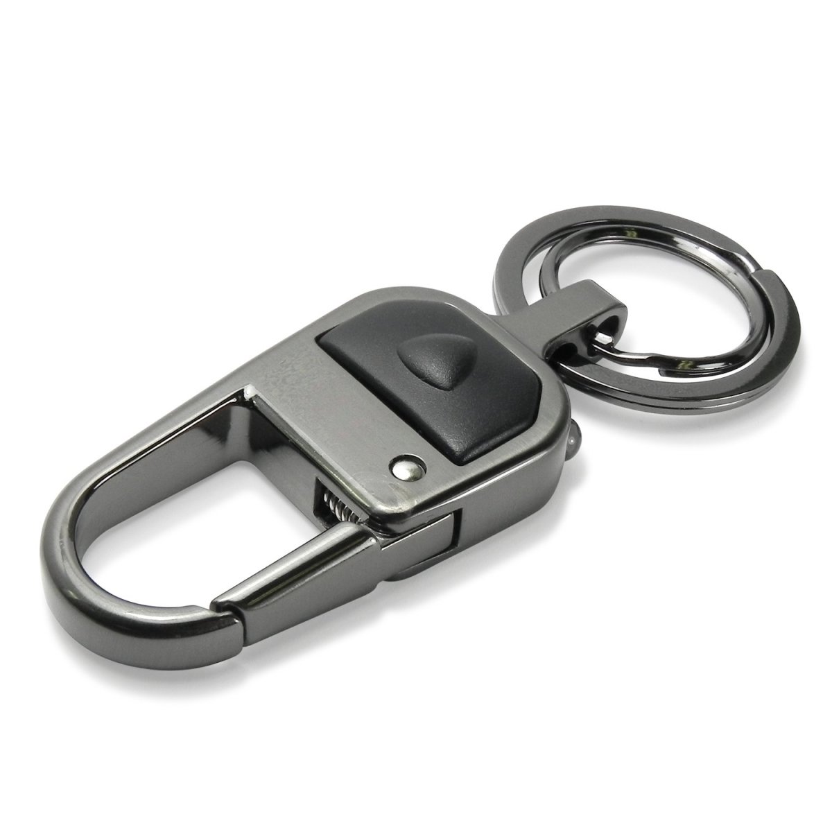 Lincoln Black Snap Hook Led Light Metal Key Chain