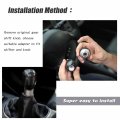 Ryanstar Carbon Fiber Shift Knob With Adapters Black Oval Ball Stick Shifter Knobs For Infiniti Lexus Mazda Mitsubishi Nissan