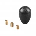 Ryanstar Carbon Fiber Shift Knob With Adapters Black Oval Ball Stick Shifter Knobs For Infiniti Lexus Mazda Mitsubishi Nissan 