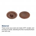 Uxcell Screw Cap Covers 80pcs 11 8x3 3mm Plastic Decoration Cover For Phillips Cam Fitting Nut Self-tapping Dark Coffee