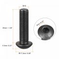 Uxcell M10x35mm Hex Socket Button Head Cap Bolts Screws Alloy Steel 10pcs