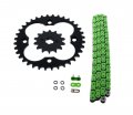 Fits Honda Trx250r 250r 520-92 Green O Ring Chain Sprocket Black 14 36