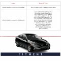 Spieg Ho1320284 Driver Side Mirror Replacement For Honda Civic Ex Ex-l 2016-2019 Power Heated Glossy Black 5pin Lh