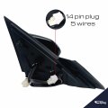 Spieg Ho1320284 Driver Side Mirror Replacement For Honda Civic Ex Ex-l 2016-2019 Power Heated Glossy Black 5pin Lh