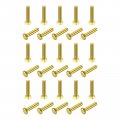 Uxcell Brass Hex Bolts M6x25mm 30pcs Fully Thread Grade 4 8 Solid Hexagon Head Bolt Machine Screws For Machinery