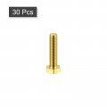 Uxcell Brass Hex Bolts M6x25mm 30pcs Fully Thread Grade 4 8 Solid Hexagon Head Bolt Machine Screws For Machinery