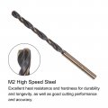 Uxcell 12pcs Jobber Drill Bits 3 2mm 0 126 Black Nitride Gold Titanium Coated M2 High Speed Steel Hss Twist For Stainless