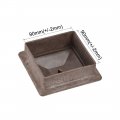 Uxcell Flat Top Post Cap For Fence Stair Handrail 90x90mm 3 5inch Plastic Chocolate
