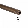 Uxcell T60 Anti Tamper Proof Torx Star Key Bit Wrench L-shape 10 24-inch Long Arm S2 Steel