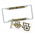 Marquette University Metal License Plate Frame And Sticker For Front Or Back Of Car Officially Licensed Sticker Combo Mascot 
