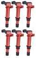 Ena Set Of 6 Red Ignition Coil Pack For Dodge Jeep Mitsubishi Dakota Durango 1500 Nitro Cherokee Commander Raider 3 7l 9l 4 V6 