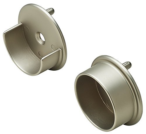 Wardrobe Tube End Support Flange Synergy Collection 1-5 16 Matt Nickel With Two Pins For 5 Mm Holes