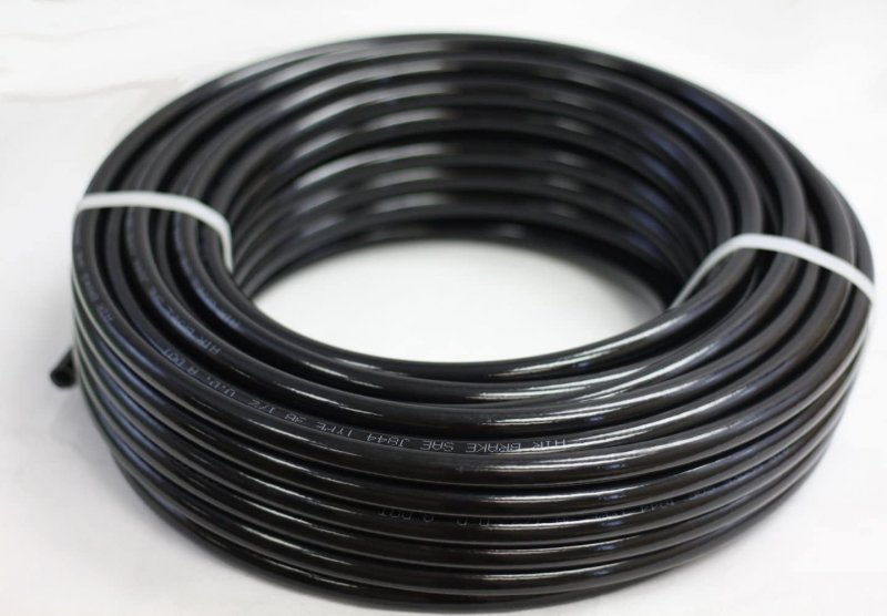 Mytee Product Air Brake Tubing Kit 1 4 X 100 3 8 Black Sae J844 Nylon Dot Approved Pneumatic Line Hose For System