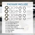 Trailer Hub Wheel Bearing Kits L68149 L68111 L44649 L44610 Grease Seal 171255tb 10-19 I D 1 719 For 3500 Lb Ez-lube Axles And