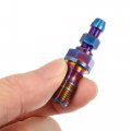 Uxcell Titanium Alloy M10x1 0 Motorcycle Brake Master Cylinder Screw M10 Thread Single Nipples Fittings Adapter Burnt Blue