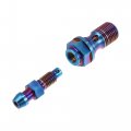 Uxcell Titanium Alloy M10x1 0 Motorcycle Brake Master Cylinder Screw M10 Thread Single Nipples Fittings Adapter Burnt Blue