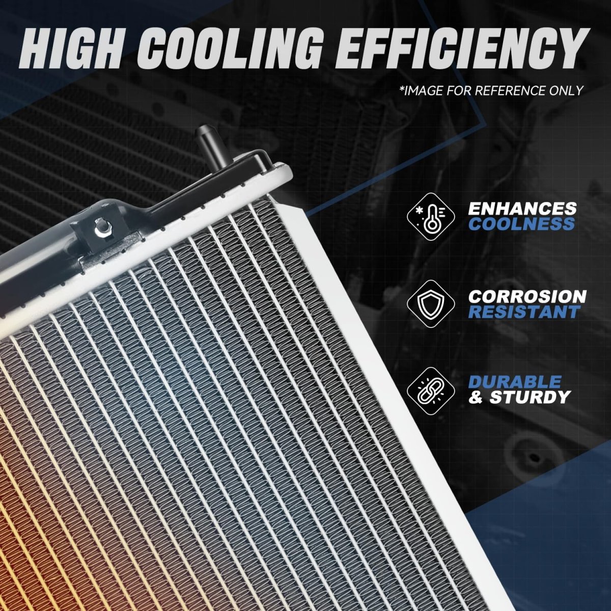Aluminum Core Radiator Replacement For Mitsubishi Lancer 2003 2004 2005 2006 2 0l Turbo Manual Transmission 1 Row 7 16 In Inlet