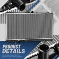 Aluminum Core Radiator Replacement For Mitsubishi Lancer 2003 2004 2005 2006 2 0l Turbo Manual Transmission 1 Row 7 16 In Inlet