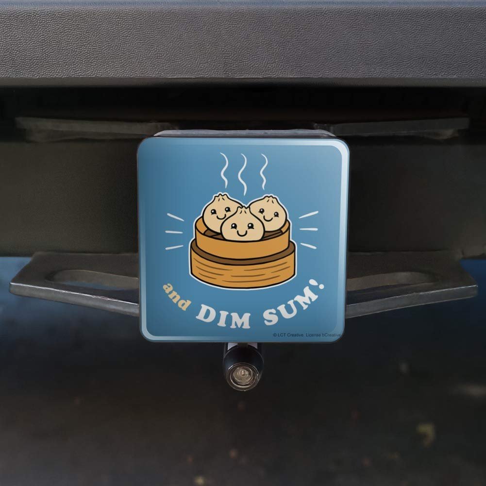 And Dim Sum Then Some Funny Humor Tow Trailer Hitch Cover Plug Insert For 2 In Receivers Black Abs Plastic With Uv Resistant