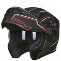 Ilm Motorcycle Dual Visor Flip Up Modular Full Face Helmet Dot 6 Colors Model 902 L Black Red 
