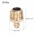 Uxcell Brass Straight Grease Fitting G1 4 Thread 14mm Width Hydraulic Accessories 10pcs