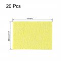 Uxcell Soldering Sponge 51x35 5x1 9mm For Iron Tips Cleaner Rectangle Yellow 20pcs