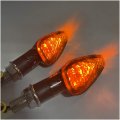 Httmt- 1 Pair Led Motorcycle Dual Sport Turn Signal Light Smoke Lens For Most Suzuk Kawasak Streetbike Sportbike P N 