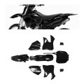Hecasa Restyle Plastic Kit Complete Set For Yamaha 1996-2001 Yz125 Yz250 Black Flexibility And Durability 