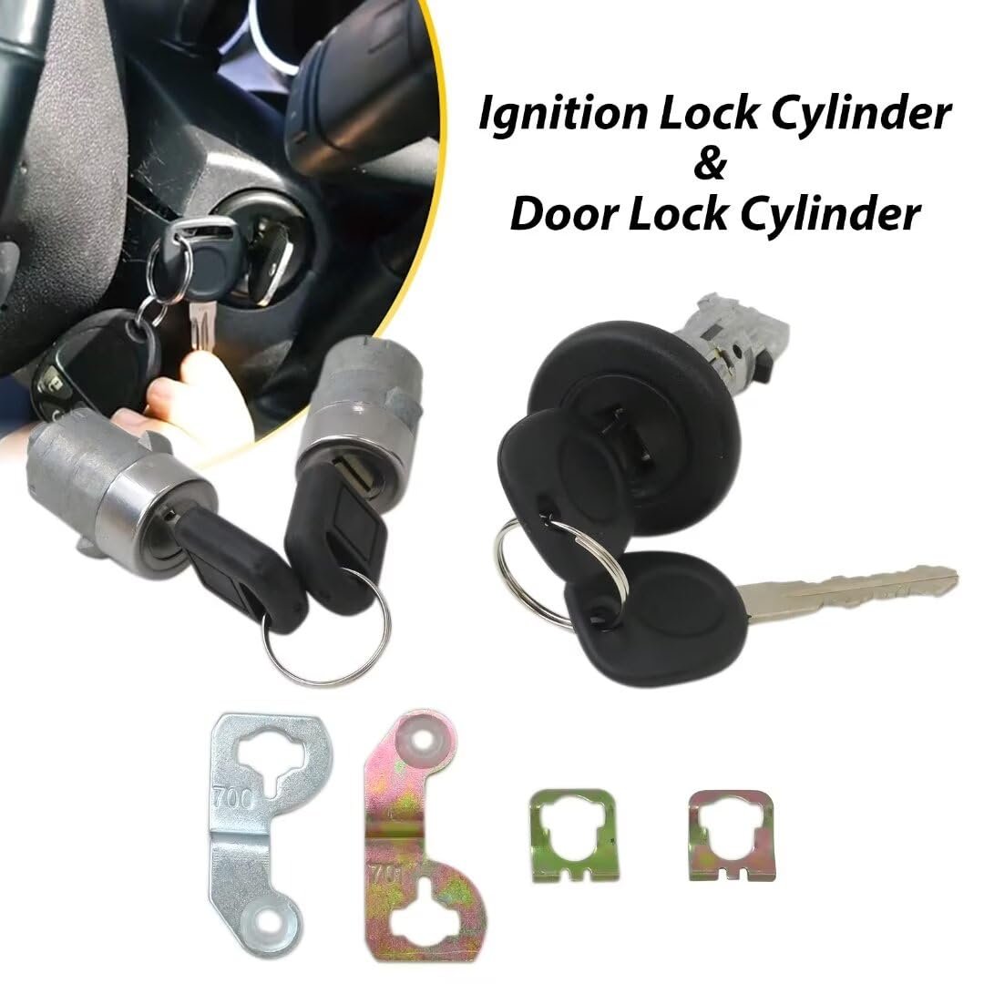 Ignition Lock Cylinder Keys Fit For Chevrolet Silverado 3500 Wt Cab Chassis 4-door 6 0l 5967cc 364cu In V8 Gas Ohv Naturally