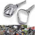 Httmt Mt333- New Chrome Skull Skeleton Mirrors Compatible With Suzuki Gsxr 600 750 1000 Hayabusa Cruiser